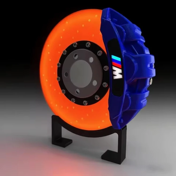 تصویر دکوری دیسک ترمز LED – چراغ رومیزی اسپرت - قرمز BMW LED